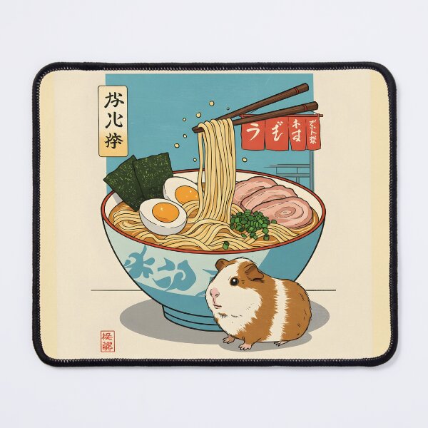 Item preview, Ukiyo-e Guinea Pig Ramen Meditation designed and sold by Simple_Lines2025.