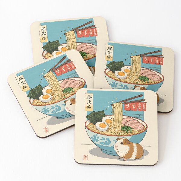 Item preview, Ukiyo-e Guinea Pig Ramen Meditation designed and sold by Simple_Lines2025.