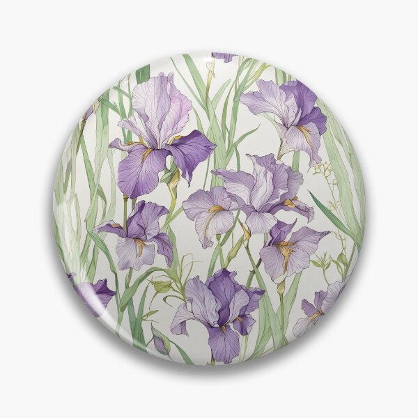 Item preview, Purple Irises With Delicate Green Stems designed and sold by CoolPixels.