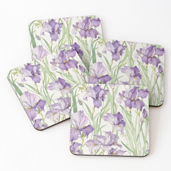 Item preview, Purple Irises With Delicate Green Stems designed and sold by CoolPixels.