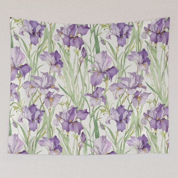Item preview, Purple Irises With Delicate Green Stems designed and sold by CoolPixels.
