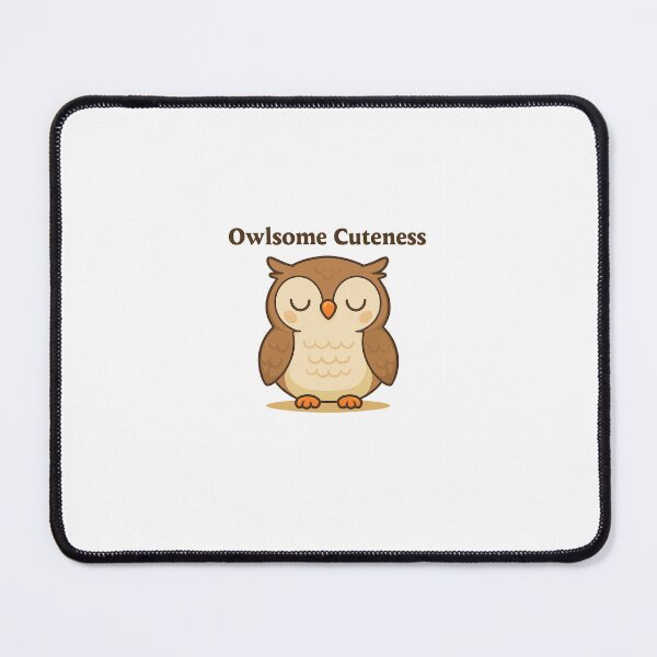 Item preview, Owlsome Cuteness – Cute Owl with Forest Whimsy designed and sold by EcoSphere-83.
