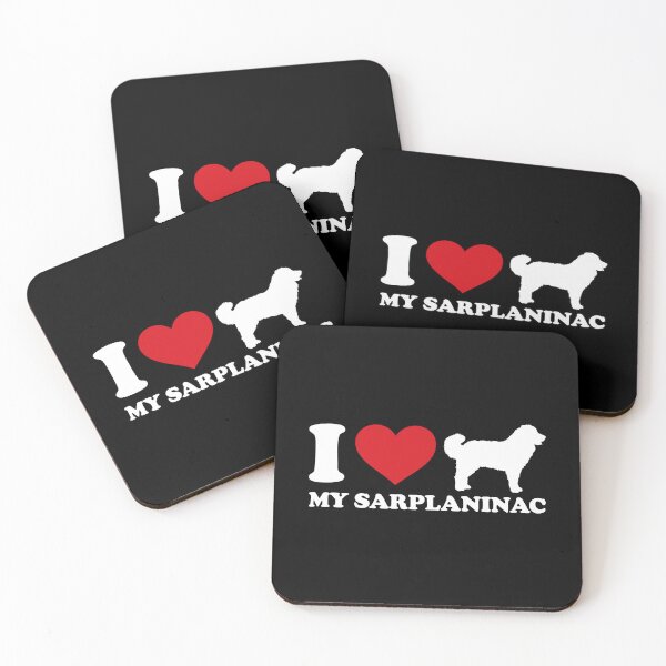 Item preview, I ❤️ My Šarplaninac – white Side Silhouette Dog Lover Design designed and sold by EmeraldeaArt.