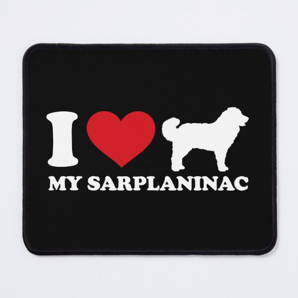 Item preview, I ❤️ My Šarplaninac – white Side Silhouette Dog Lover Design designed and sold by EmeraldeaArt.