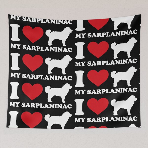 Item preview, I ❤️ My Šarplaninac – white Side Silhouette Dog Lover Design designed and sold by EmeraldeaArt.