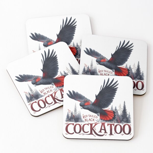 Item preview, Red Tailed Black Cockatoo, Australia Wildlife red Red Tailed Black Cockatoo designed and sold by maximinano100k.
