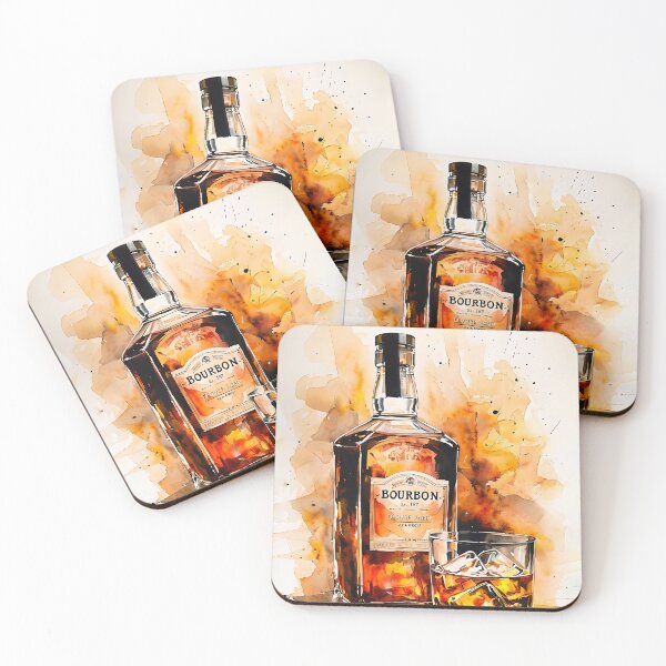 Item preview, Bourbon drink watercolor painting designed and sold by paulrommer.