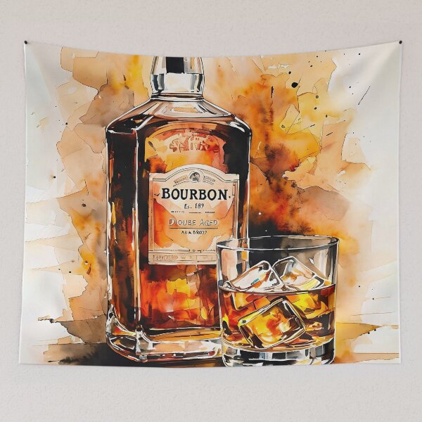 Item preview, Bourbon drink watercolor painting designed and sold by paulrommer.