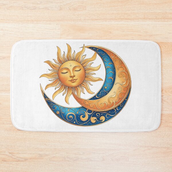 Item preview, When Day Meets Night - Celestial Embrace: The Sun & Moon designed and sold by catcurio.