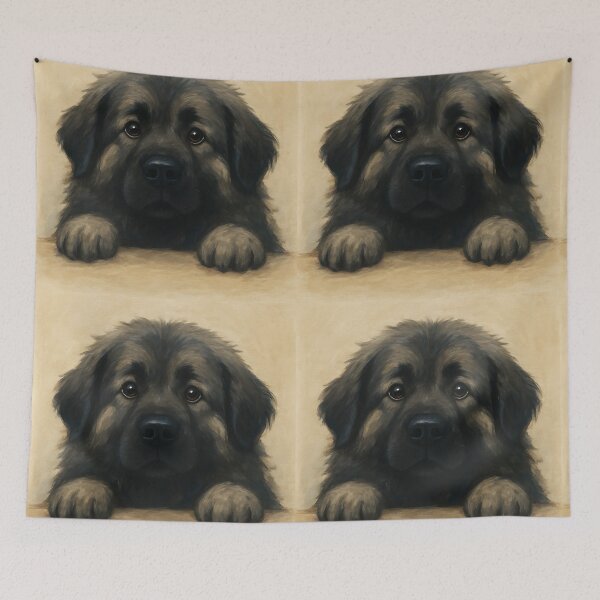 Item preview, Šarplaninac Watercolor Peeking Dog Portrait – Cute Head Over Table  designed and sold by EmeraldeaArt.