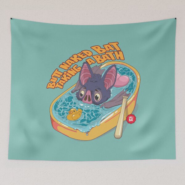 Item preview, word of the day - butt naked bat taking a bath! and a bat designed and sold by Craftsanity.