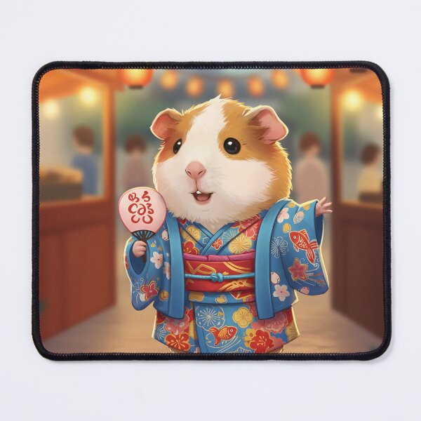 Item preview, Kawaii Guinea Pig in Kimono Parade designed and sold by Simple_Lines2025.