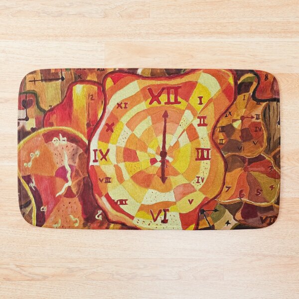 Item preview, Surreal Melting Clock Art Print – Abstract Dali-Inspired Time Painting with Warm Earth Tones designed and sold by NaChomArtStudio.