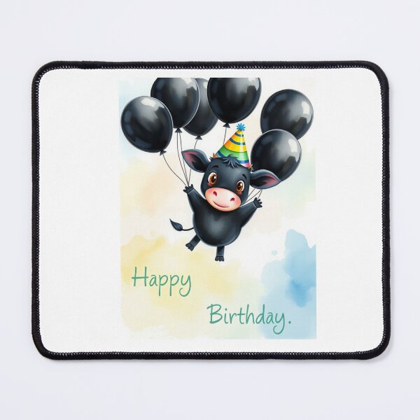 Item preview, Goth Balloons Happy birthday emo Gift cute meme cow designed and sold by CheeseBlueprint.