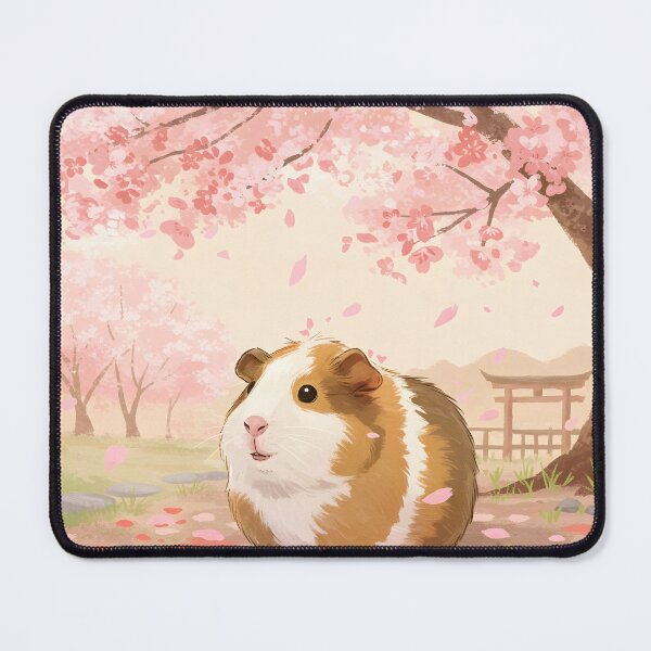 Item preview, Cherry Blossom Stroll: Serene Guinea Pig in Japanese Spring designed and sold by Simple_Lines2025.