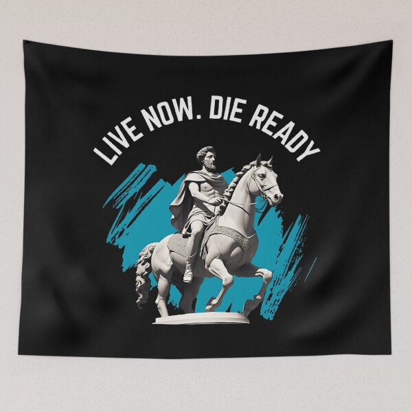 Item preview, Live Now, Die Ready - Stoic Philosopher Marcus Aurelius Art designed and sold by LexaArtworks.