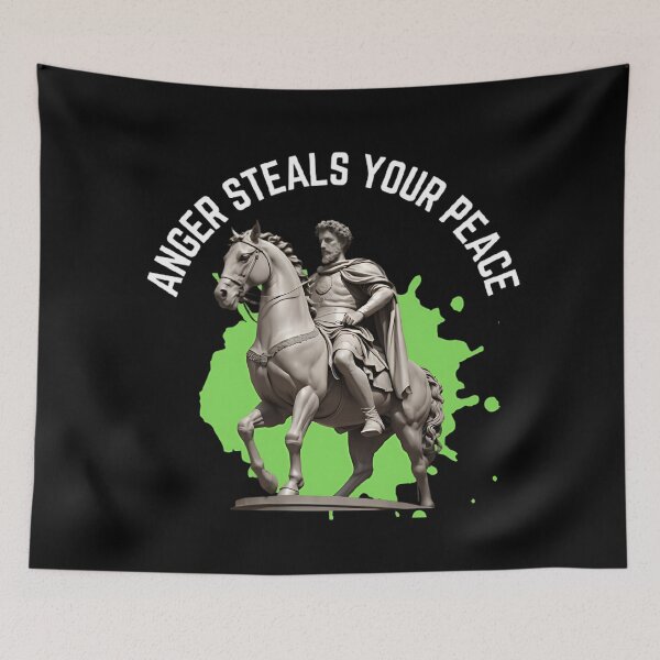 Item preview, Anger steals your peace - Stoic Philosopher Marcus Aurelius Art designed and sold by LexaArtworks.