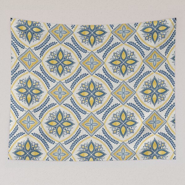Item preview, Mediterranean Floral Tile Seamless Pattern. designed and sold by RGShirtWorks.