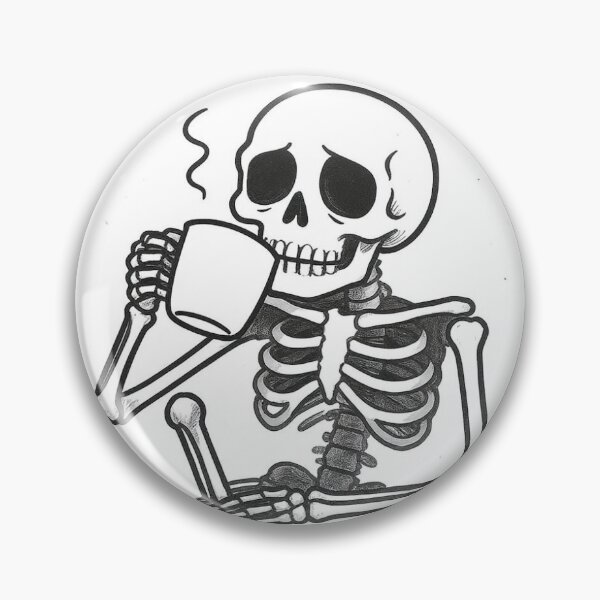 Item preview, Sleepy Skeleton – Decaffeinated? Over My Dead Body. designed and sold by Harmaja Sketches.