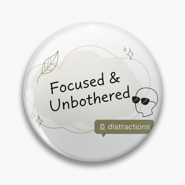 Item preview, Focused and Unbothered- Study Motivation Sticker designed and sold by MikokoDesigns.