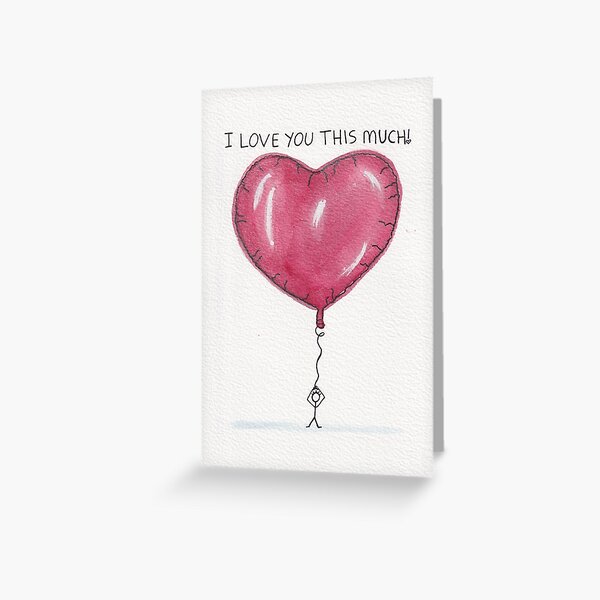 Aperçu de l'œuvre Ballon en forme de cœur d'amour créée et vendue par Kirsten Robinson Art.