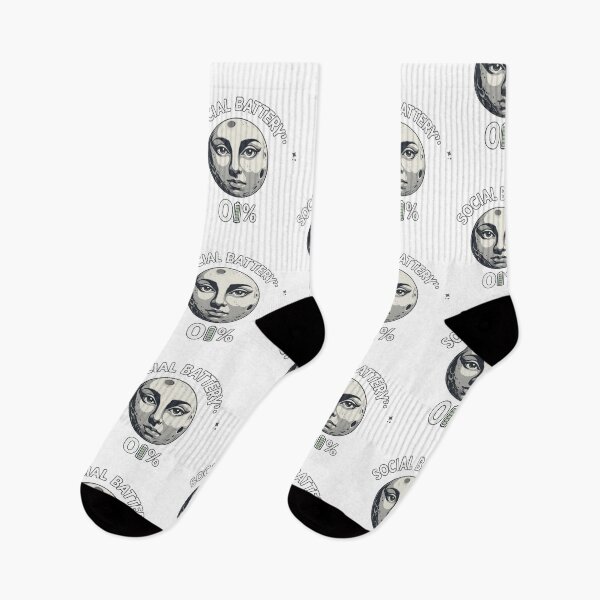 Item preview, Social Battery 0% – Introvert Mood Design designed and sold by TheTeeSpark.