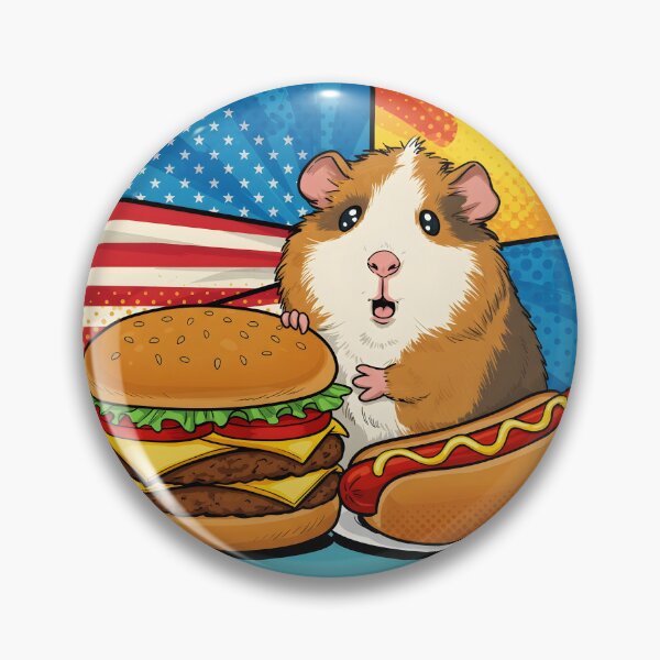 Item preview, Retro Guinea Pig Foodie designed and sold by Simple_Lines2025.