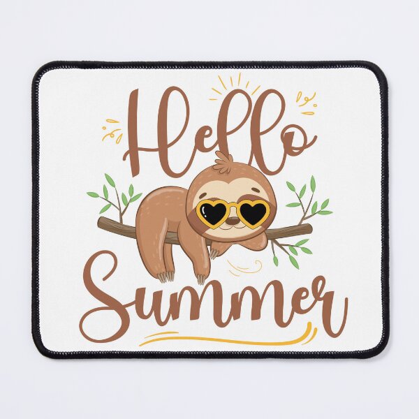 Item preview, Hello Summer Sloth – Cute Summer Vibes Design designed and sold by Rank Sol.