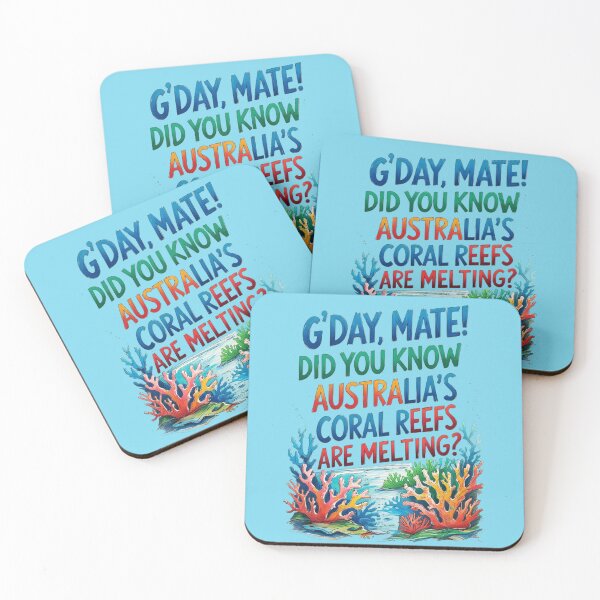 Item preview, G’day Mate Coral Reef Meltdown | Funny Eco Awareness Australia T-Shirt designed and sold by Design_Your_Day.