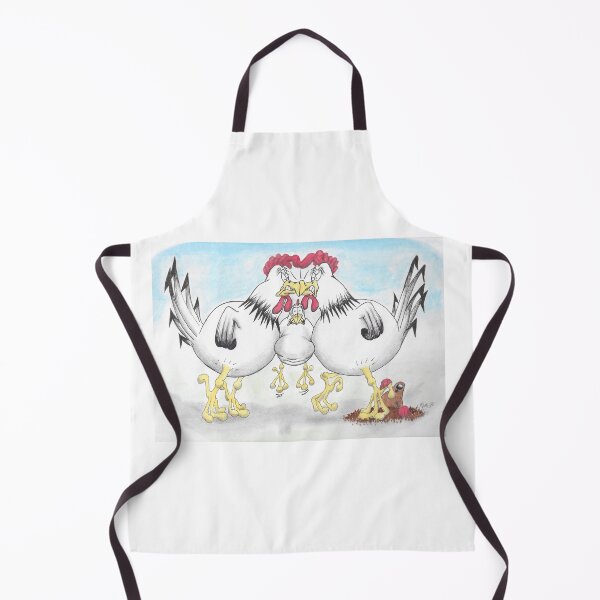Item preview, Two cockerels fight over hen, mole looks on designed and sold by Richard Fettes.