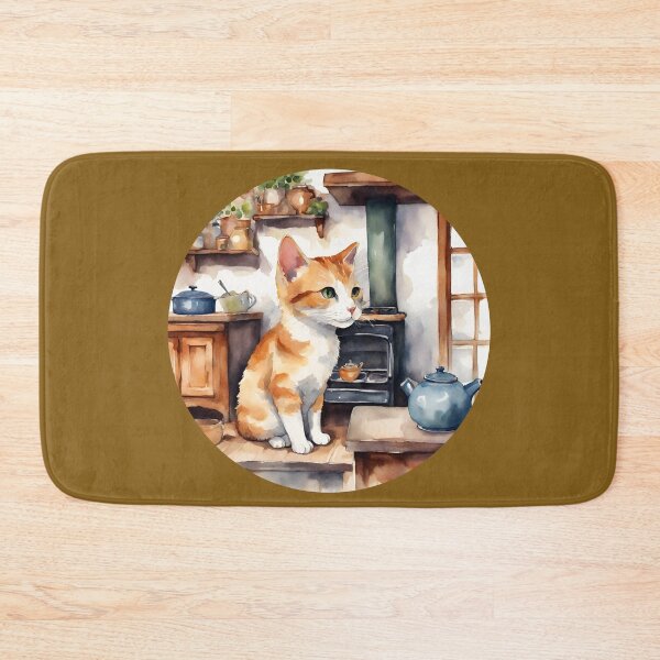 Item preview, Cute Orange Tabby Cat with Teapot designed and sold by Diclebaybas.