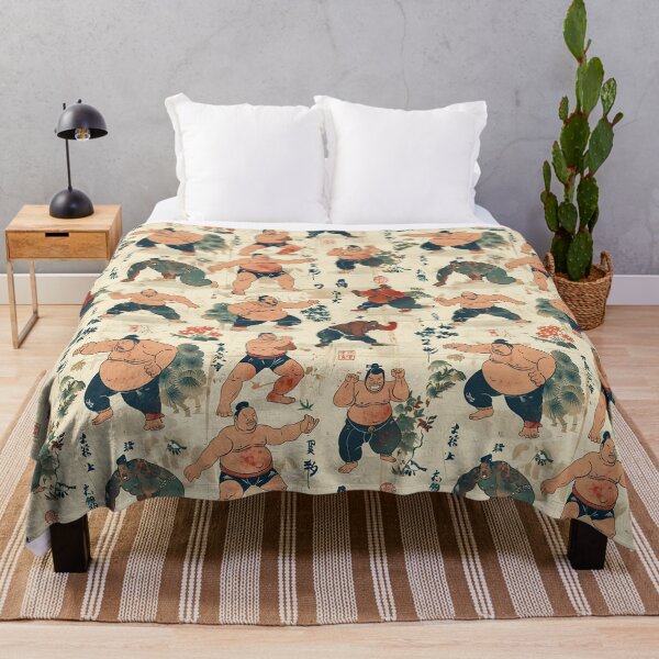 Item preview, Dynamic Sumo Wrestlers Japanese Pattern designed and sold by KaitoJapanDesign.