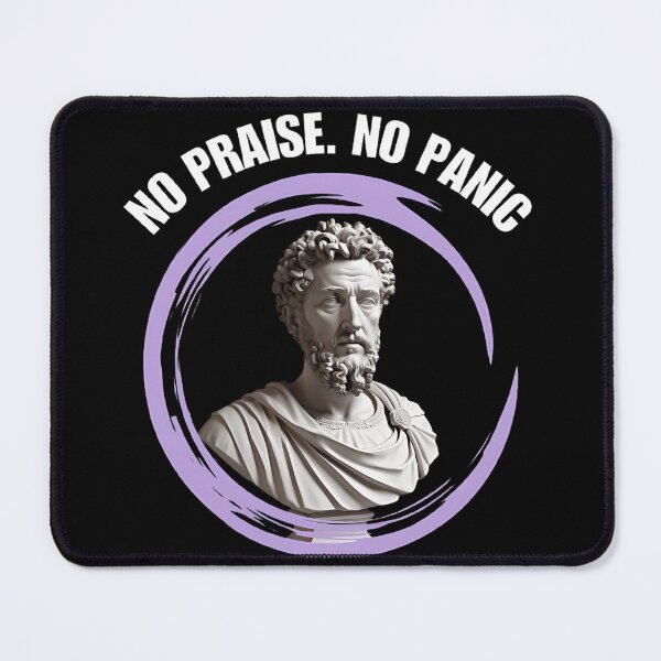 Item preview, No Praise. No Panic - Stoic Philosopher Marcus Aurelius Artwork designed and sold by LexaArtworks.