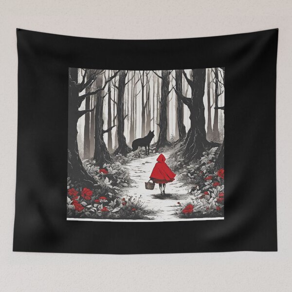 Item preview, Little Red Riding Hood in Dark Forest Path designed and sold by Diclebaybas.