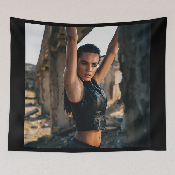 Item preview, Model Photography Beautiful woman in leather vest in ancient ruins  designed and sold by Vintage Designs +.