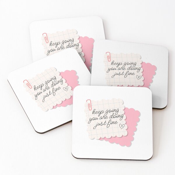 Item preview, Keep Going You’re Doing Just Fine – Cute Motivational Reminder Note Design designed and sold by Floraza.