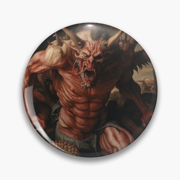 Item preview, Medieval Depiction of a Hell Demon creature designed and sold by Vintage Designs +.