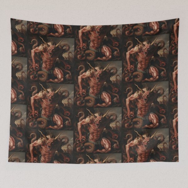 Item preview, Medieval Depiction of a Hell Demon creature designed and sold by Vintage Designs +.