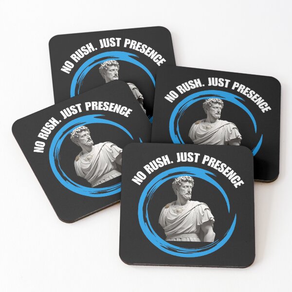 Item preview, No Rush, Just Presence - Stoic Philosopher Marcus Aurelius Artwork designed and sold by LexaArtworks.