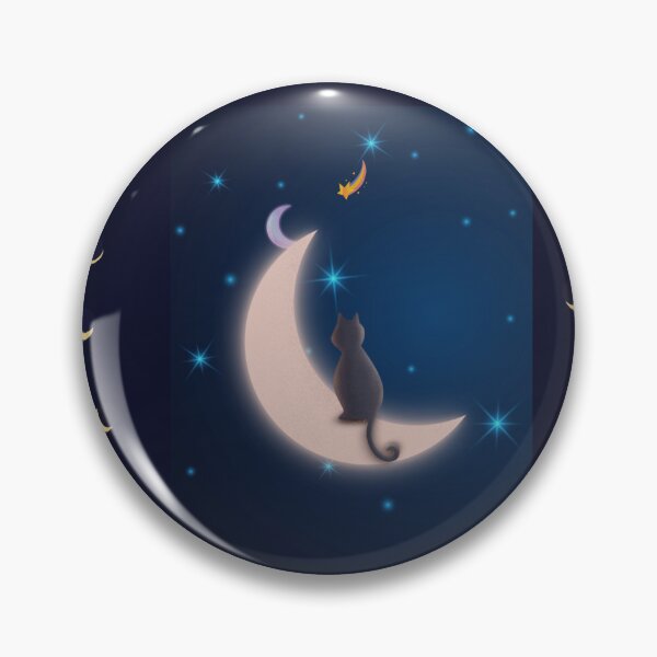 Item preview, Moon Cat Under Starry Sky designed and sold by Diclebaybas.
