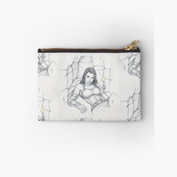 Item preview, Resting Warrior woman in armor fantasy art designed and sold by Vintage Designs +.
