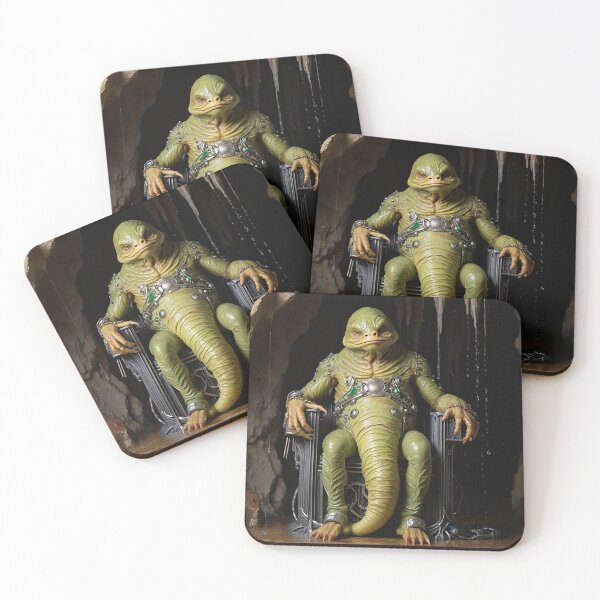 Item preview, Alien Overlord on his throne a very weird and strange image designed and sold by Vintage Designs +.