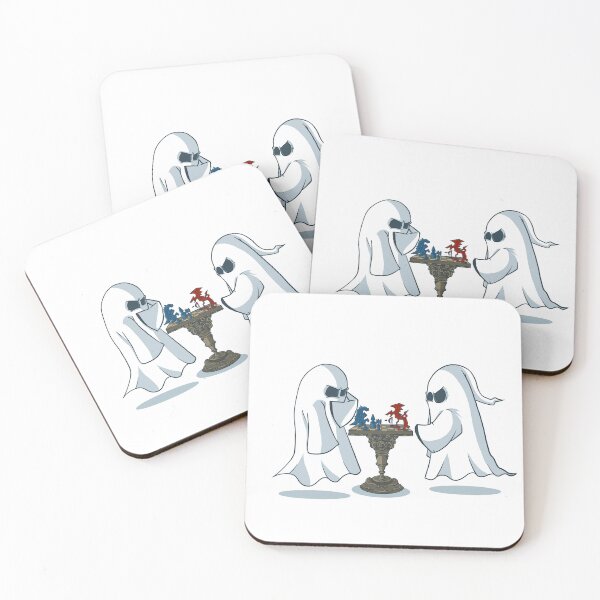 Item preview, Ghosts playing a role-playing game or chess or board game...strategy games designed and sold by fifou96.