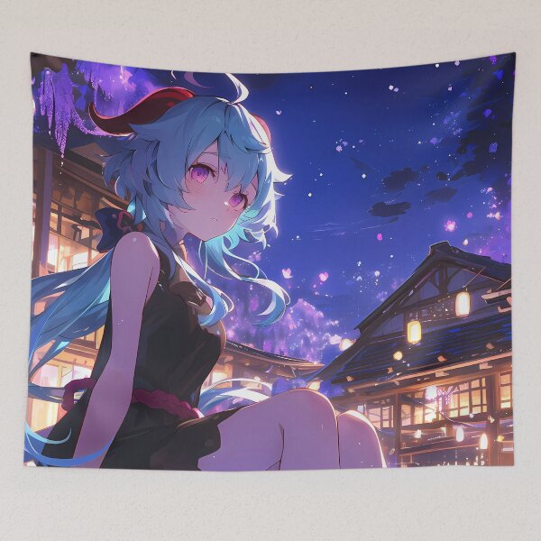 Item preview, Game Ganyu Genshin Impact Anime Cryo Archer Wisteria Celestial Calm designed and sold by mildaclairmo.