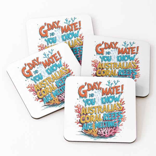 Item preview, G’day Mate Coral Reef Meltdown | Funny Eco Awareness Australia T-Shirt designed and sold by Design_Your_Day.