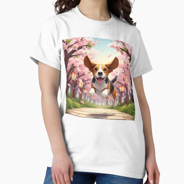 Item preview, Spring Joy – Beagle in Kyoto Blossom Park designed and sold by ChernTawan.