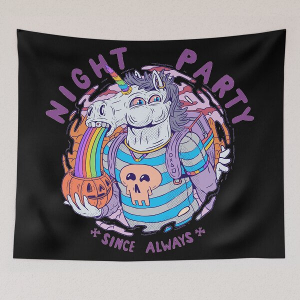 Item preview, Night Party Unicorn – Vaporwave Halloween Vibes designed and sold by Josinta.