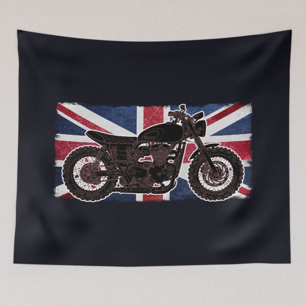 Item preview, Scrambler Motorcycle | British Flag  designed and sold by SW Longwave.