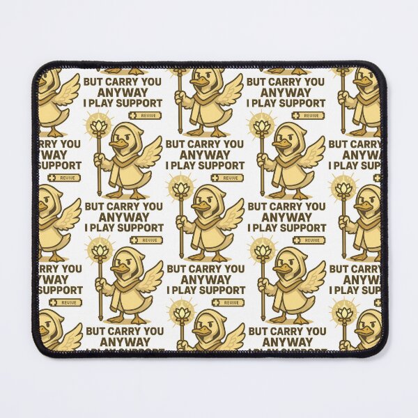Item preview, Support Duck T-Shirt – I Play Support But Carry You Anyway designed and sold by TeeTimeTreasure.