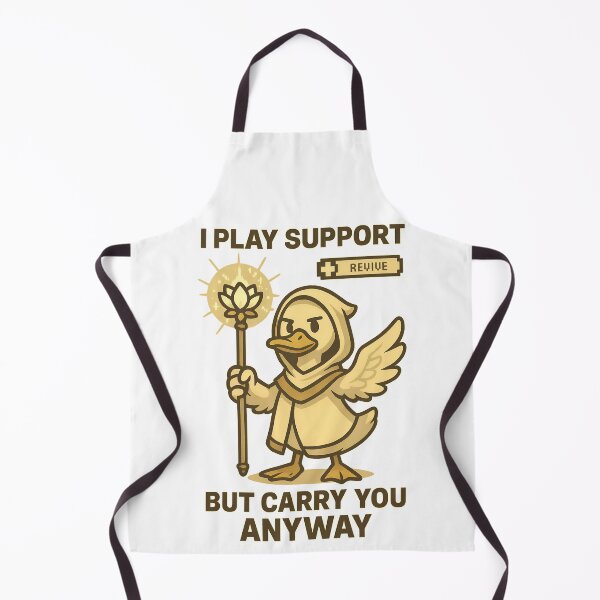 Item preview, Support Duck T-Shirt – I Play Support But Carry You Anyway designed and sold by TeeTimeTreasure.